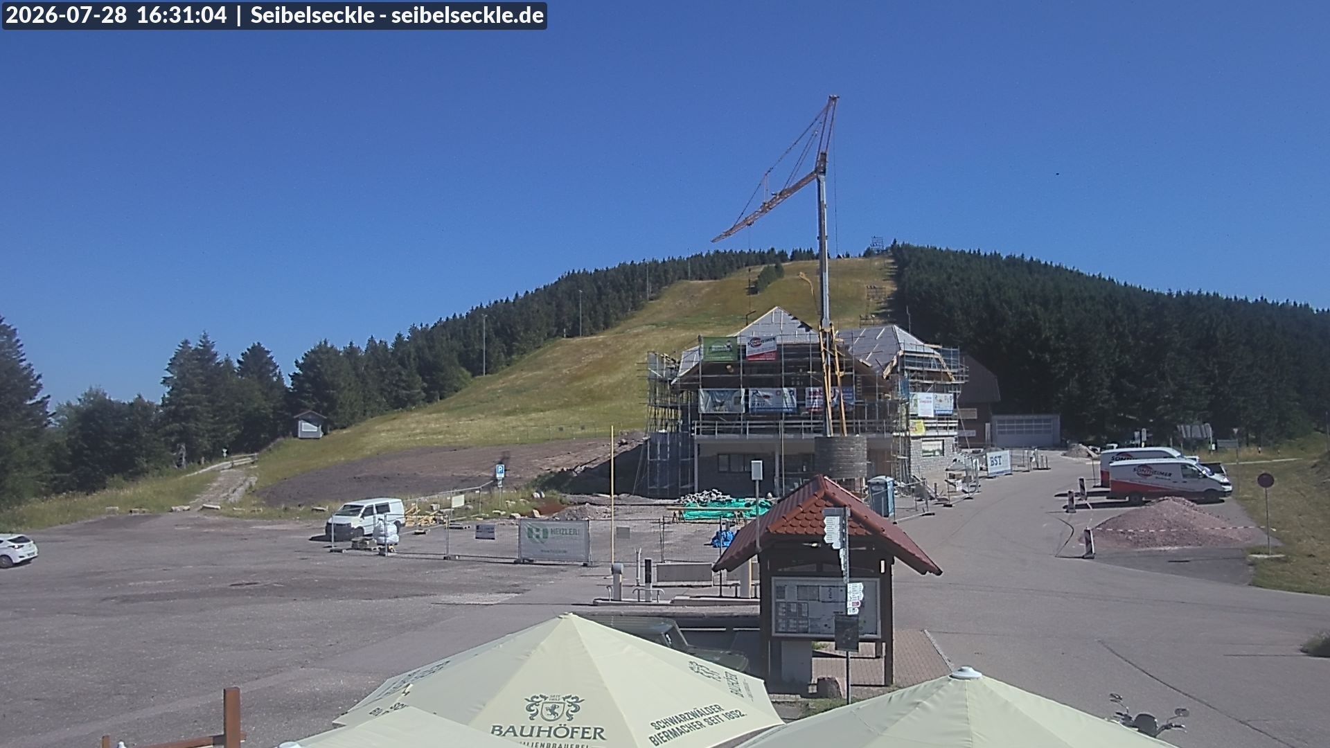 Archiv Foto Webcam Seibelseckle Blick auf die Piste