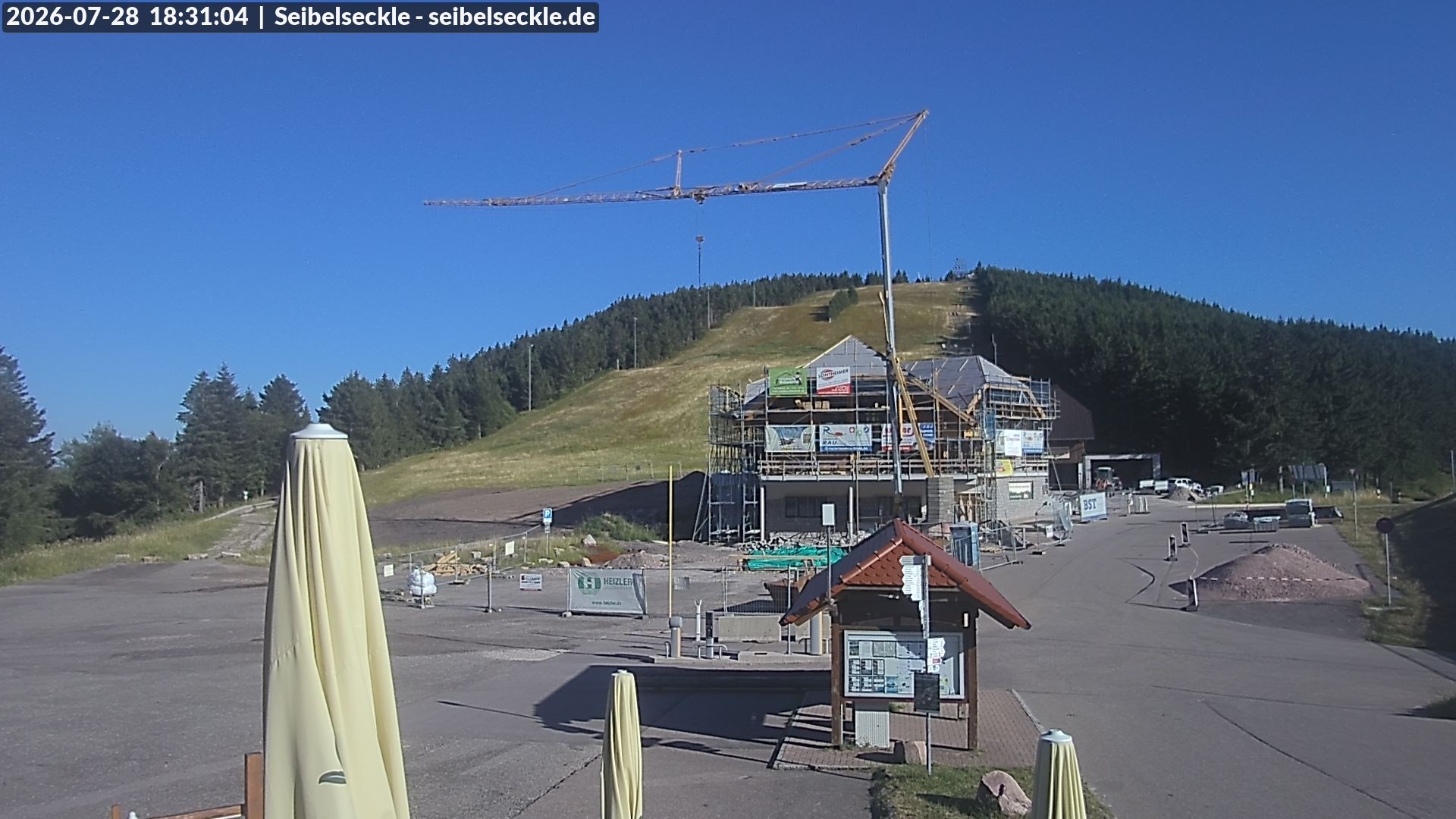 Archiv Foto Webcam Seibelseckle Blick auf die Piste