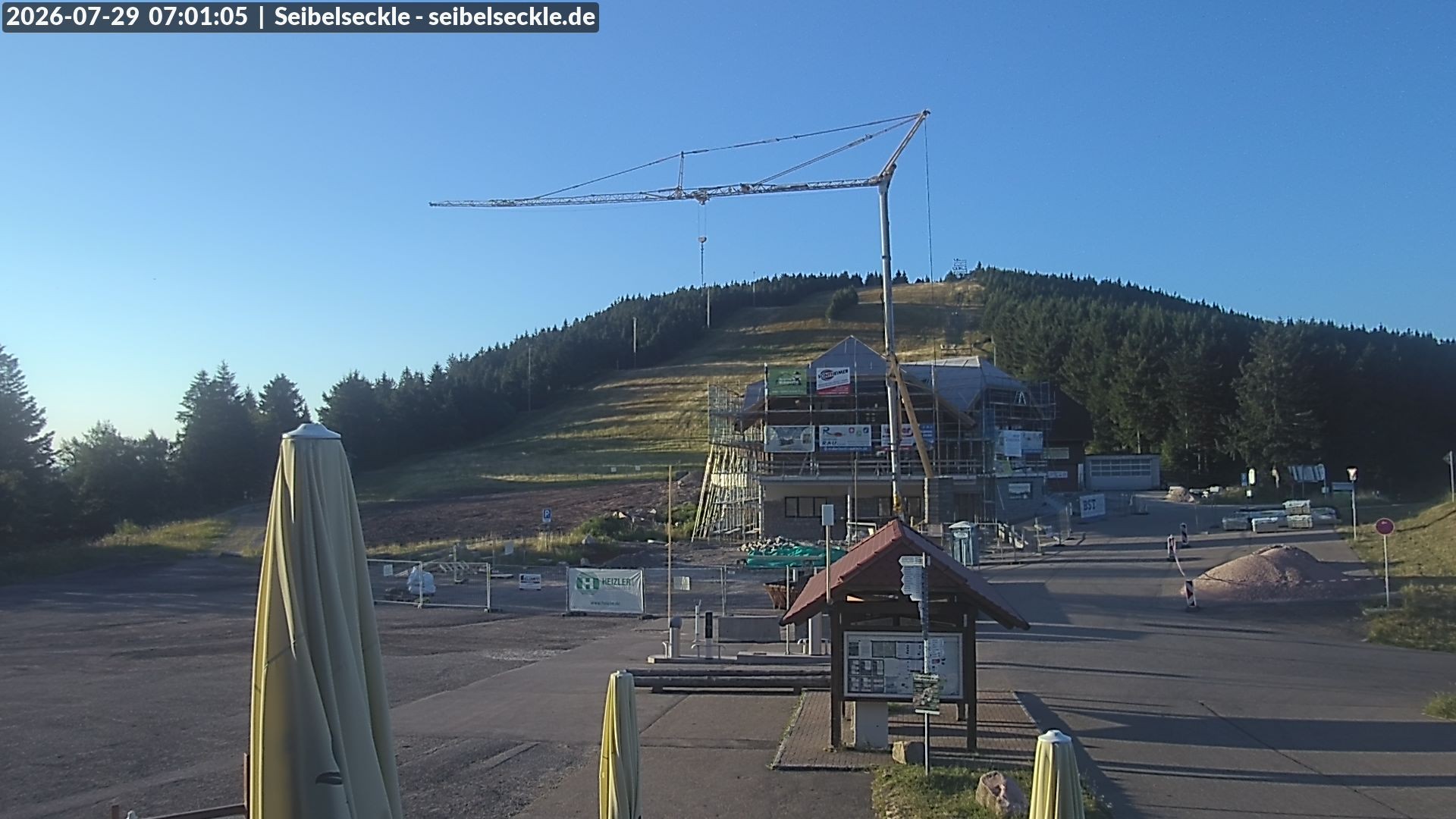 Archiv Foto Webcam Seibelseckle Blick auf die Piste