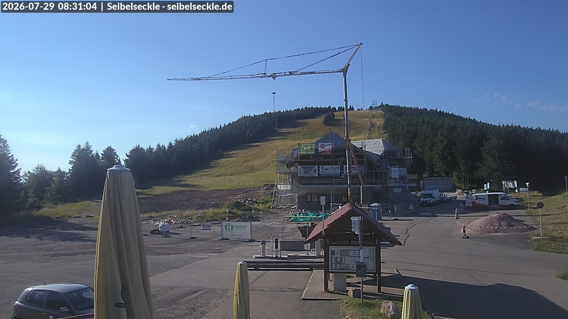 Archiv Foto Webcam Seibelseckle Blick auf die Piste