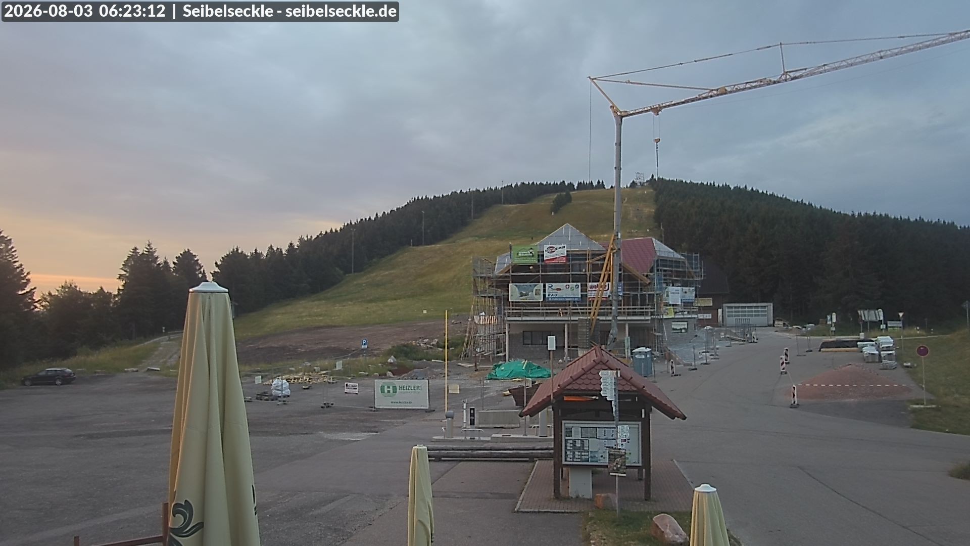 Archiv Foto Webcam Seibelseckle Blick auf die Piste