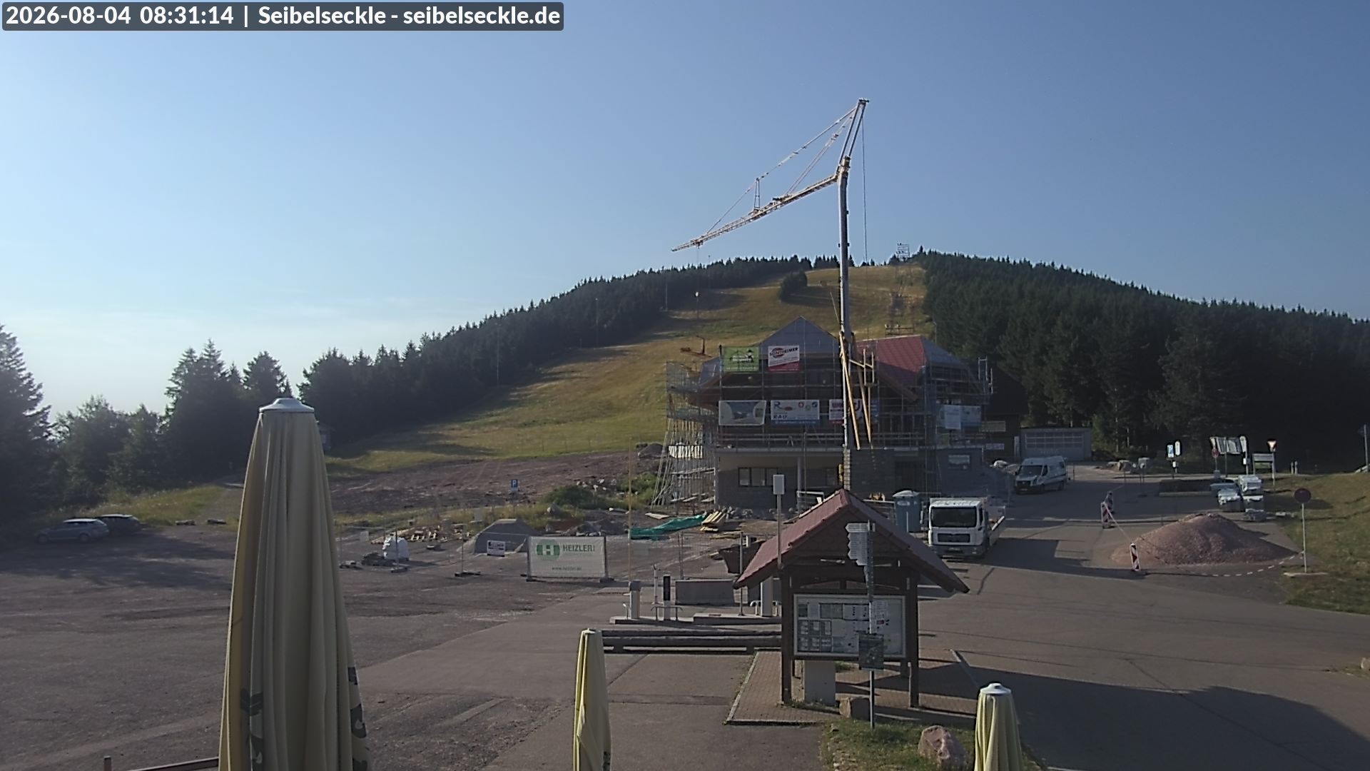 Archiv Foto Webcam Seibelseckle Blick auf die Piste