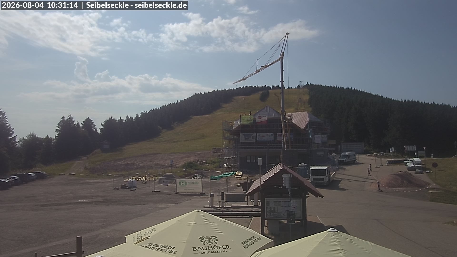 Archiv Foto Webcam Seibelseckle Blick auf die Piste