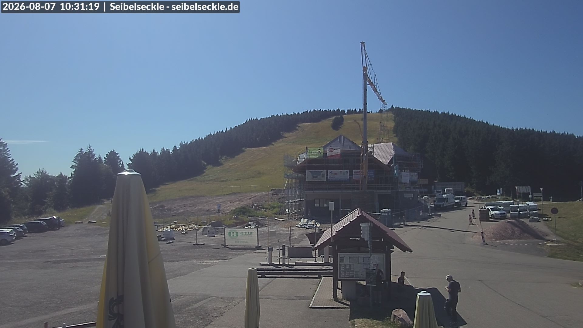 Archiv Foto Webcam Seibelseckle Blick auf die Piste