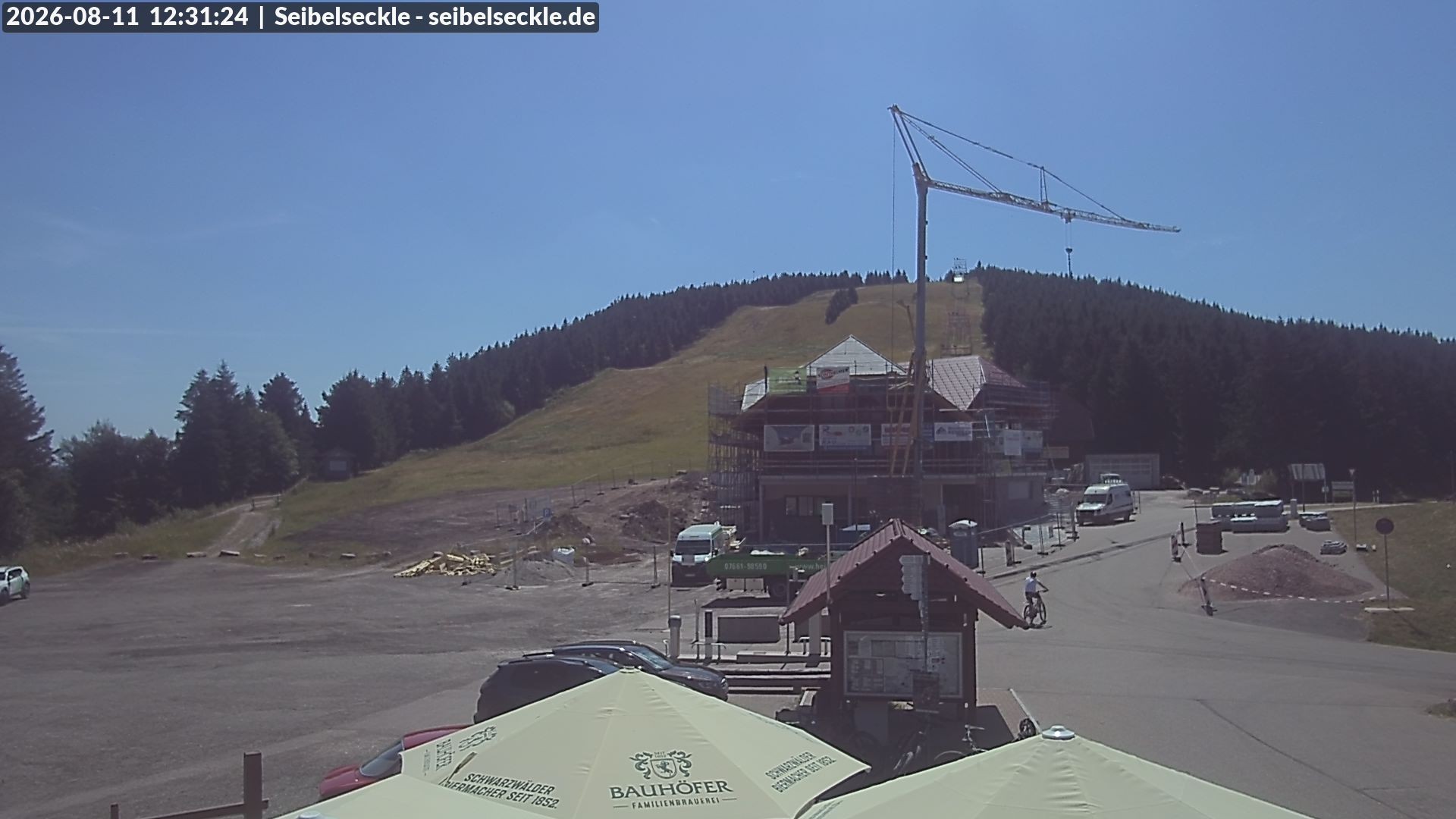 Archiv Foto Webcam Seibelseckle Blick auf die Piste