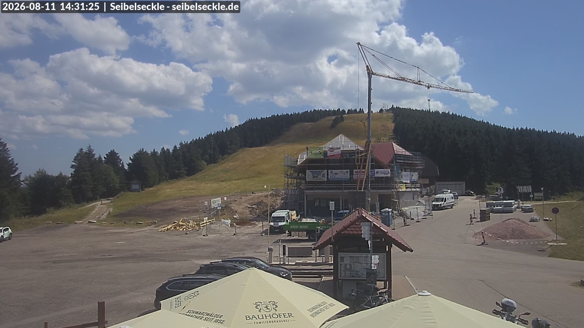 Archiv Foto Webcam Seibelseckle Blick auf die Piste