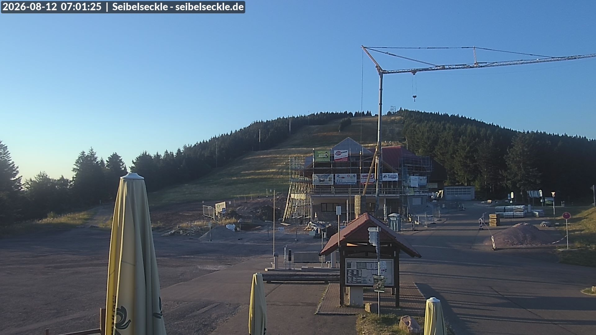 Archiv Foto Webcam Seibelseckle Blick auf die Piste