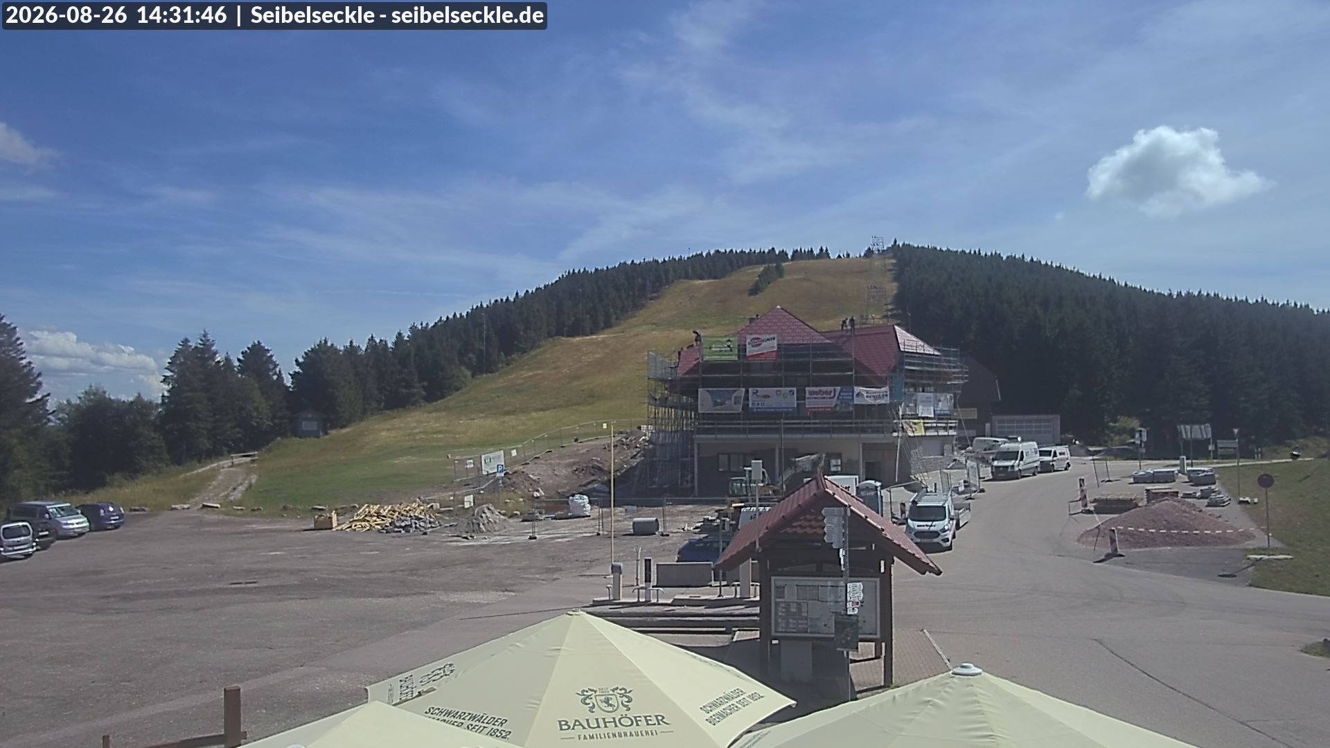 Archiv Foto Webcam Seibelseckle Blick auf die Piste