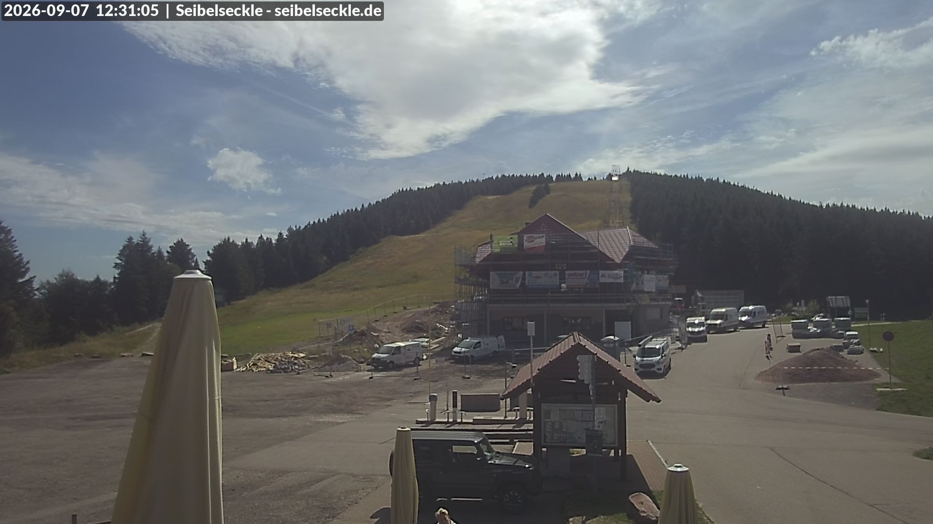 Archiv Foto Webcam Seibelseckle Blick auf die Piste