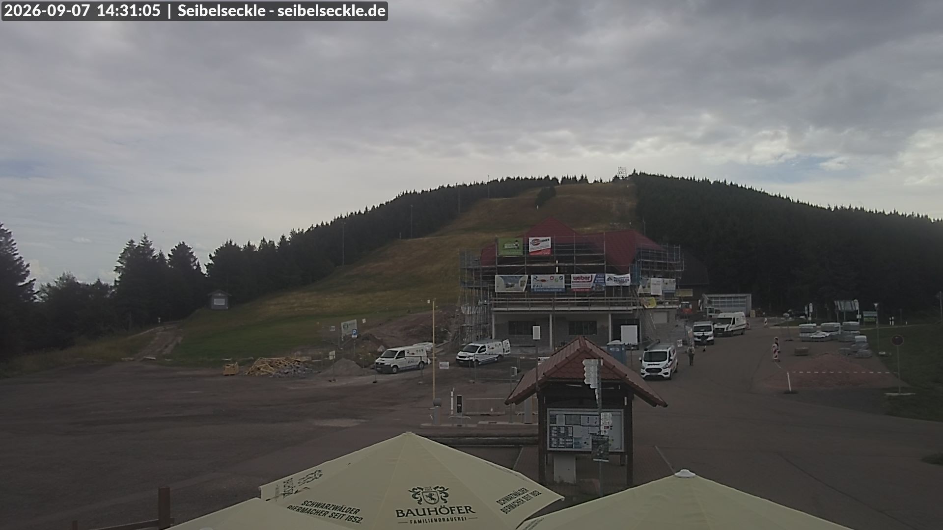 Archiv Foto Webcam Seibelseckle Blick auf die Piste