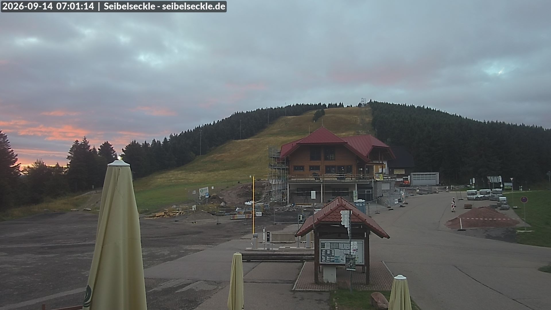 Archiv Foto Webcam Seibelseckle Blick auf die Piste