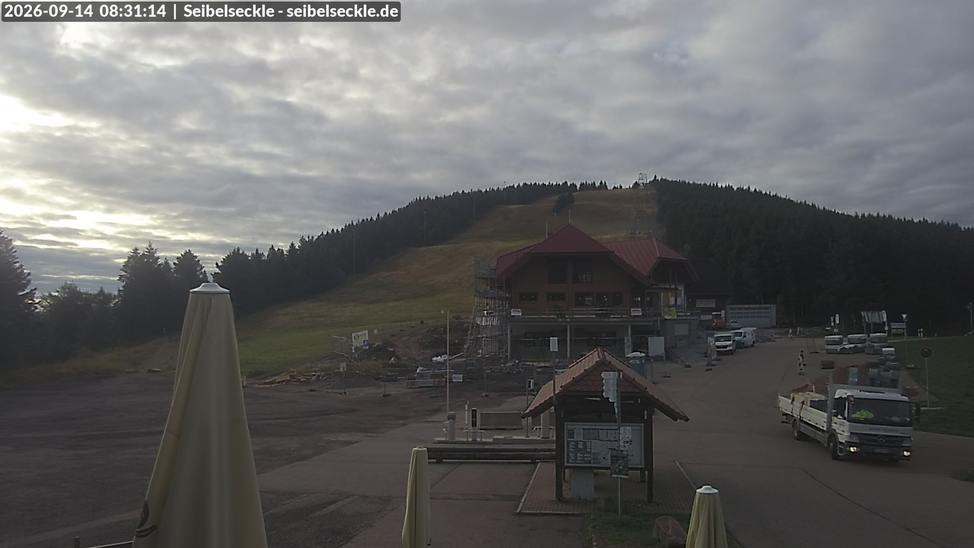 Archiv Foto Webcam Seibelseckle Blick auf die Piste