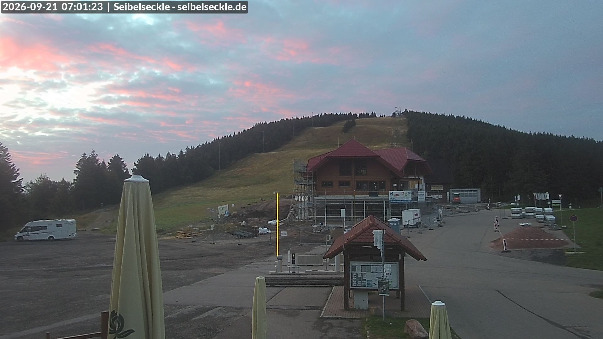 Archiv Foto Webcam Seibelseckle Blick auf die Piste