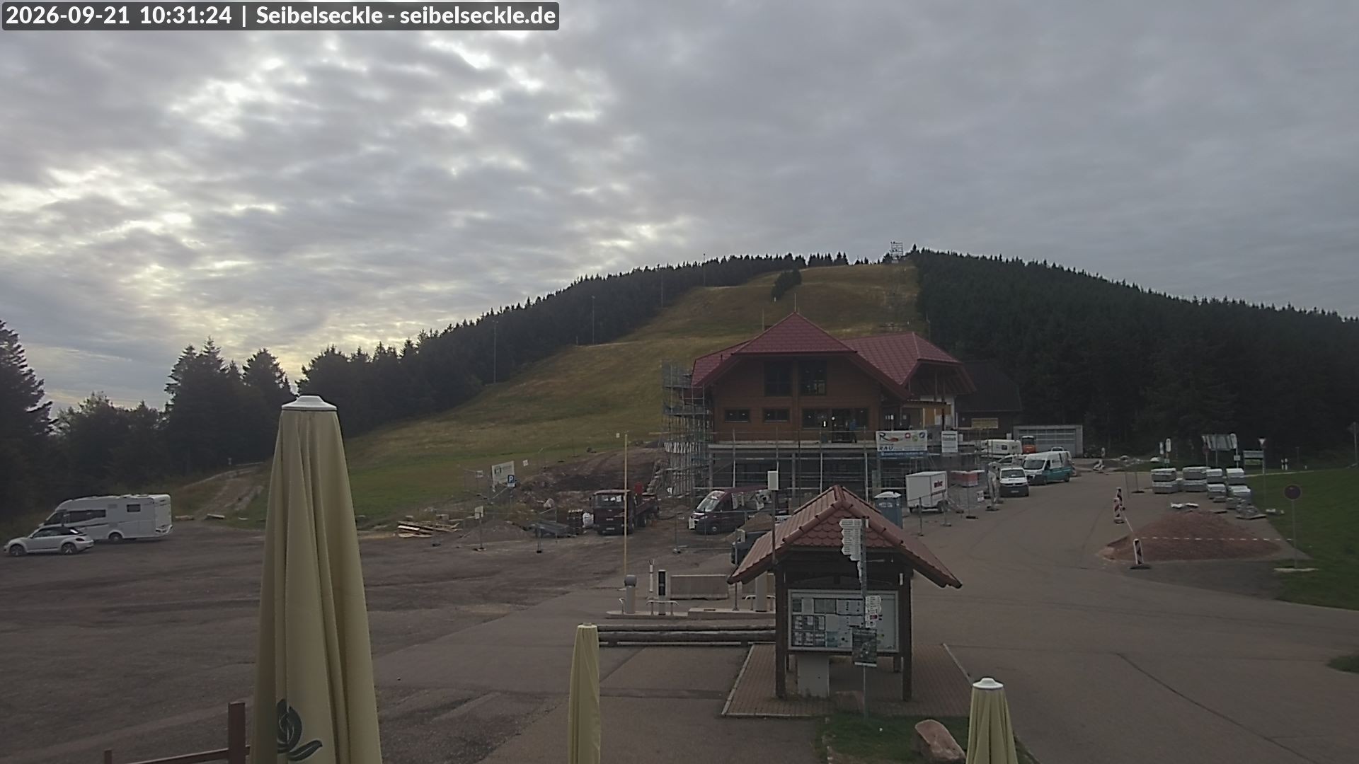 Archiv Foto Webcam Seibelseckle Blick auf die Piste