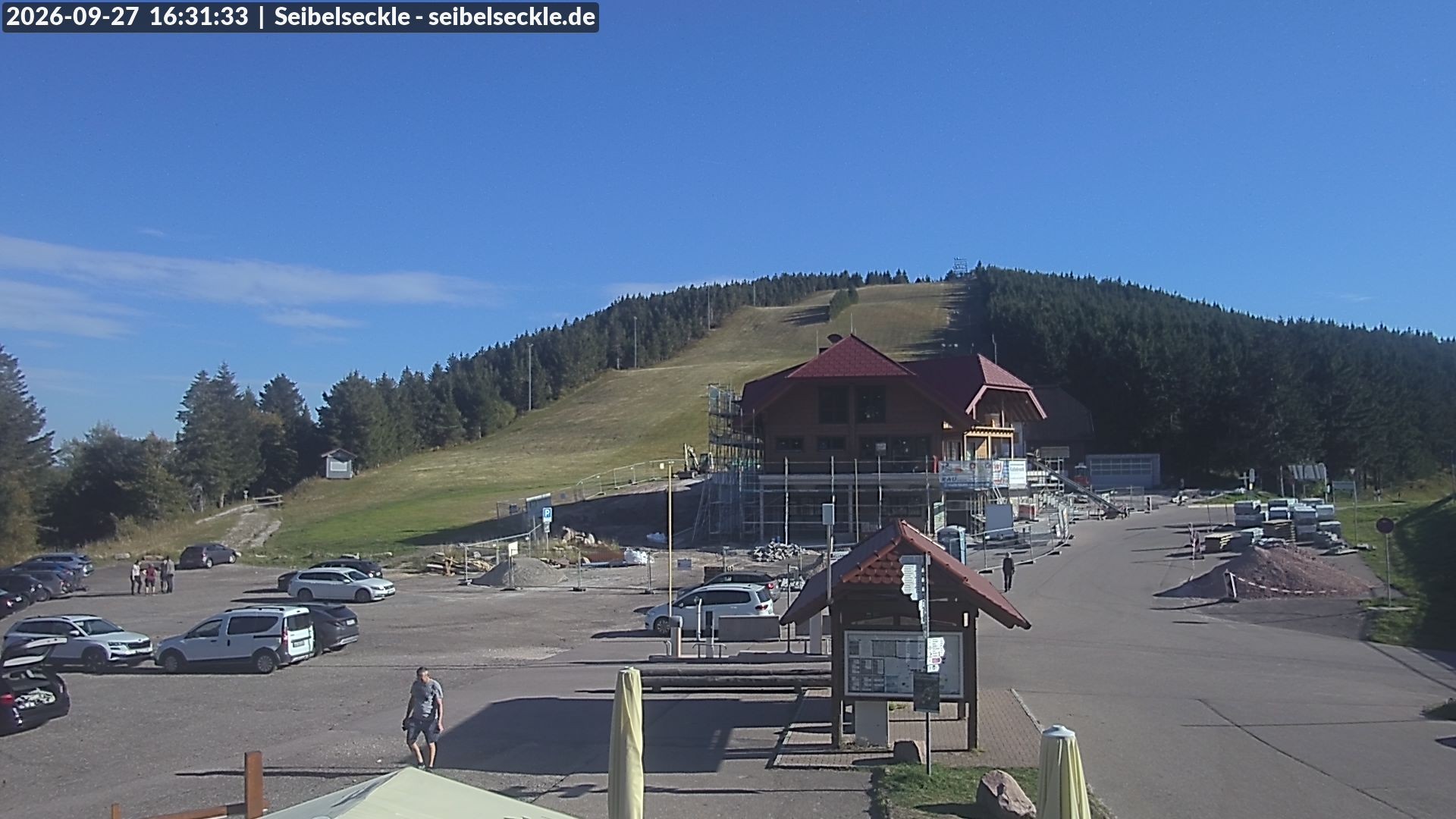 Archiv Foto Webcam Seibelseckle Blick auf die Piste