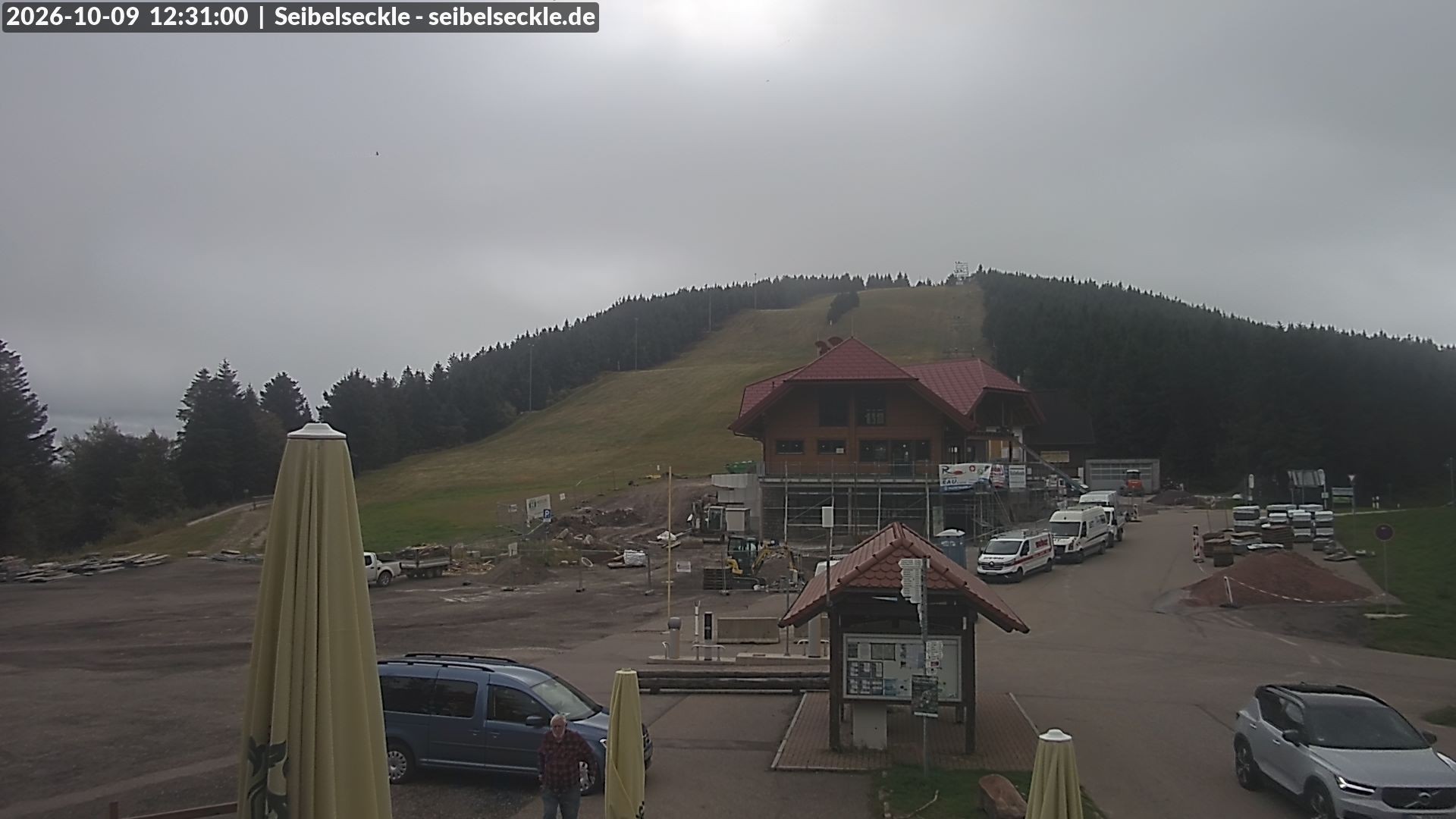 Archiv Foto Webcam Seibelseckle Blick auf die Piste