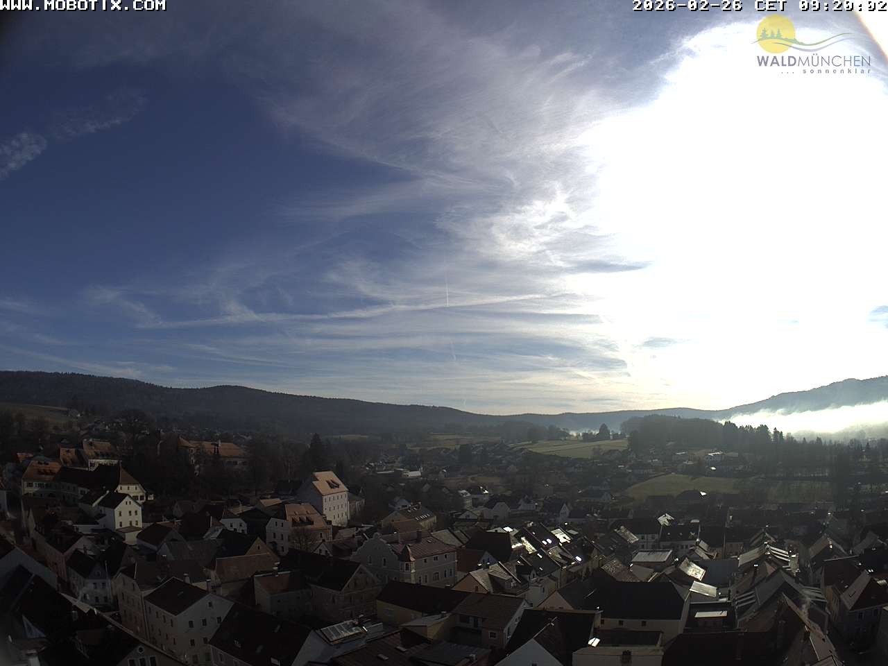 Archiv Foto Webcam Blick vom Waldmünchner Kirchturm