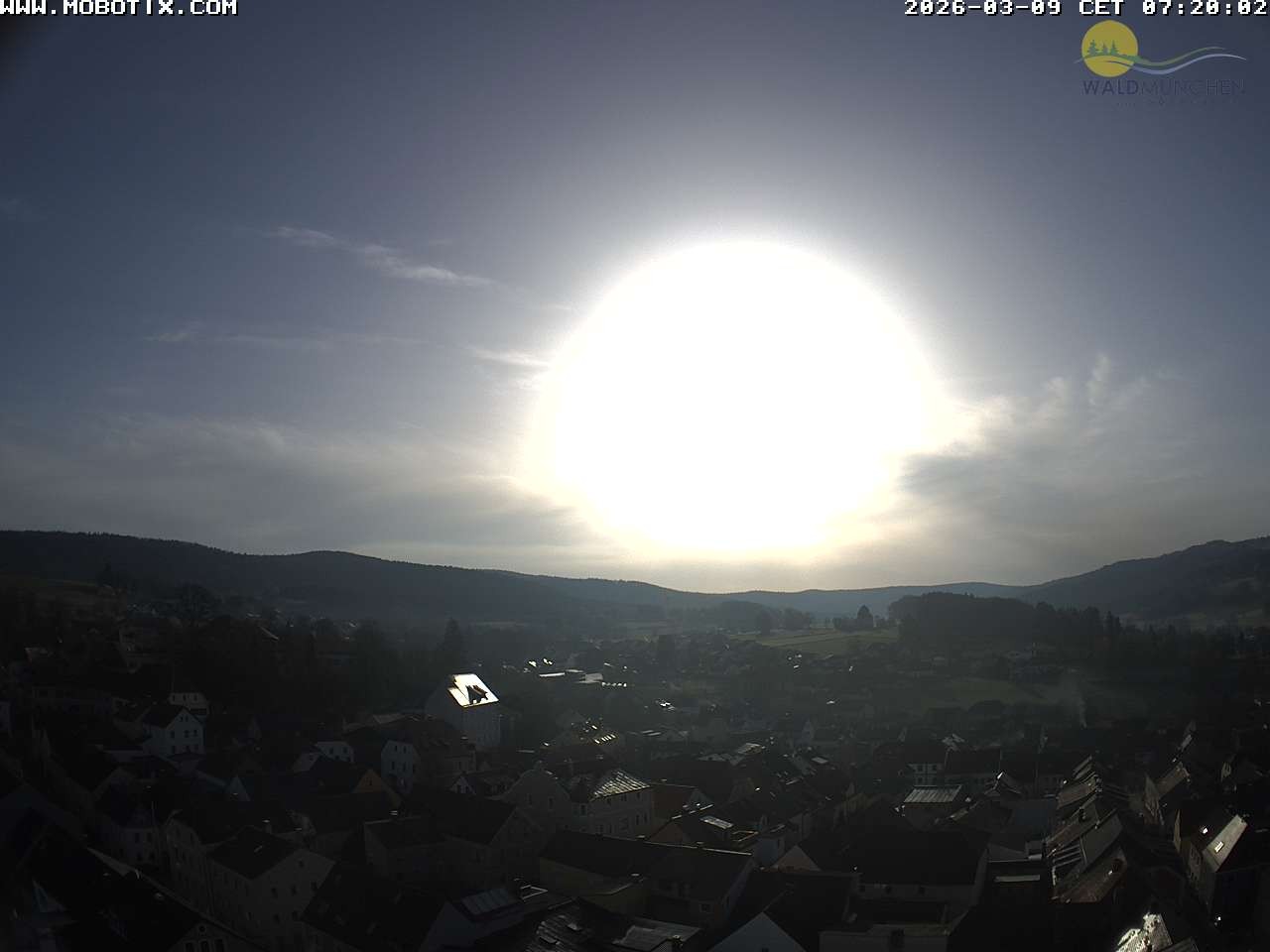 Archiv Foto Webcam Blick vom Waldmünchner Kirchturm