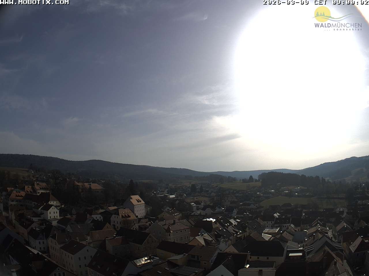 Archiv Foto Webcam Blick vom Waldmünchner Kirchturm