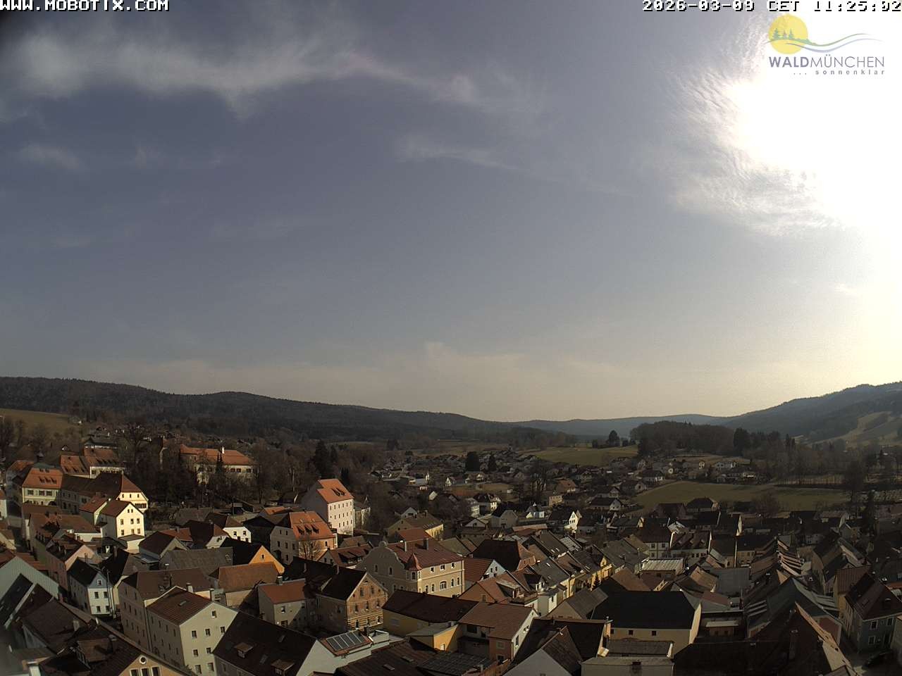 Archiv Foto Webcam Blick vom Waldmünchner Kirchturm
