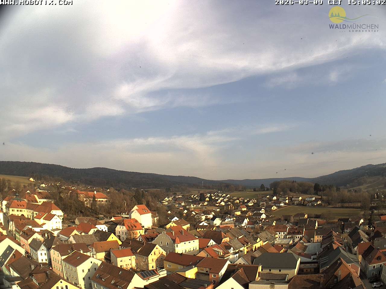 Archiv Foto Webcam Blick vom Waldmünchner Kirchturm