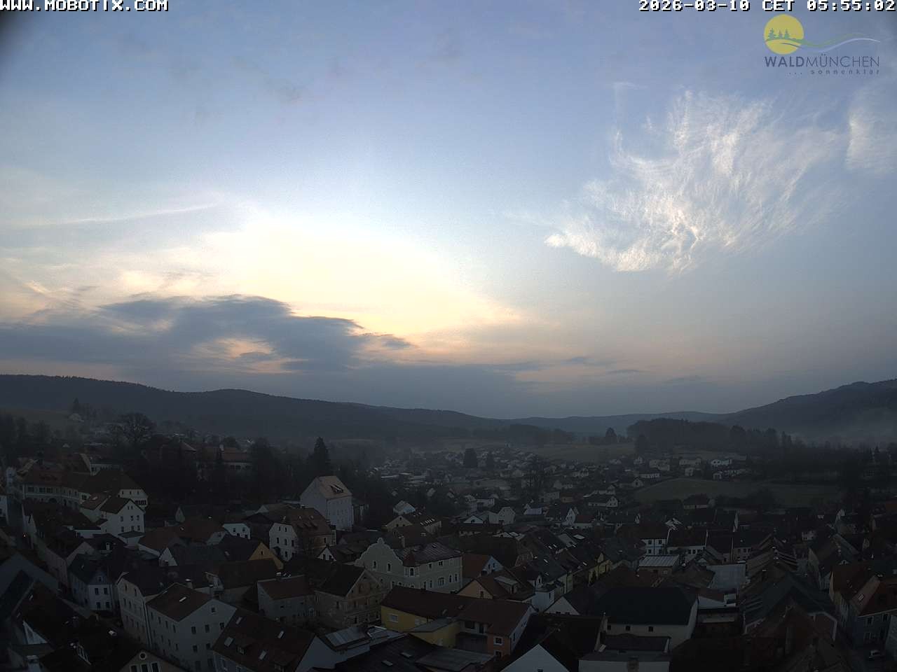 Archiv Foto Webcam Blick vom Waldmünchner Kirchturm