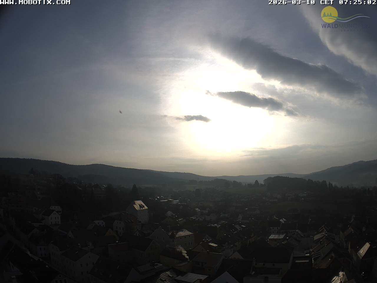 Archiv Foto Webcam Blick vom Waldmünchner Kirchturm