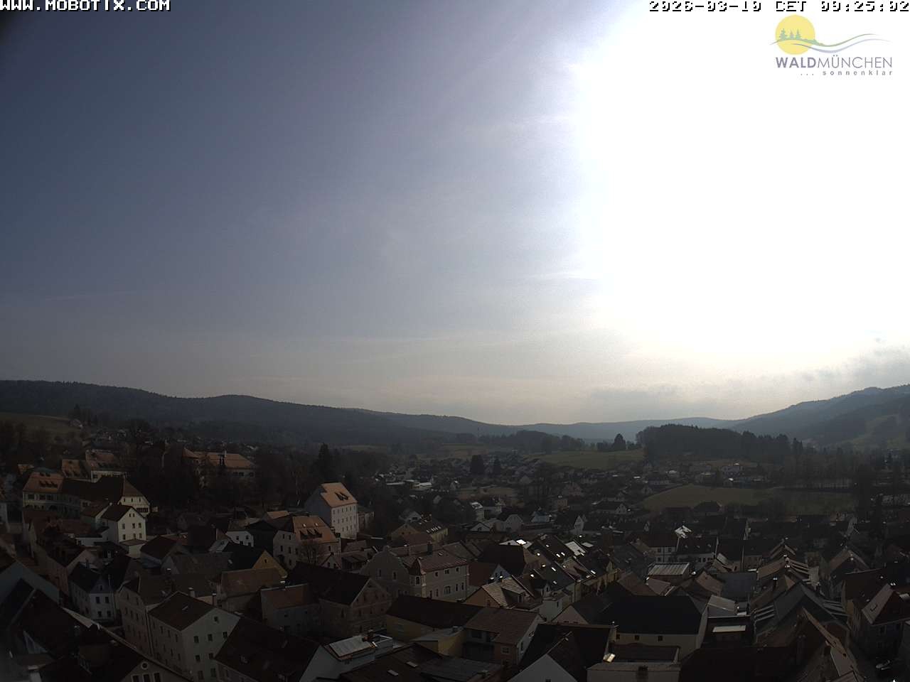 Archiv Foto Webcam Blick vom Waldmünchner Kirchturm