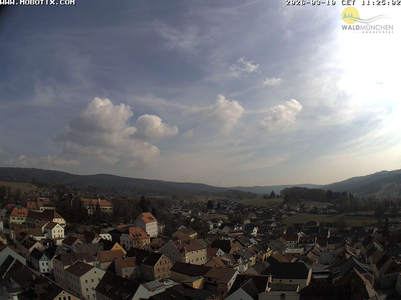 Archiv Foto Webcam Blick vom Waldmünchner Kirchturm