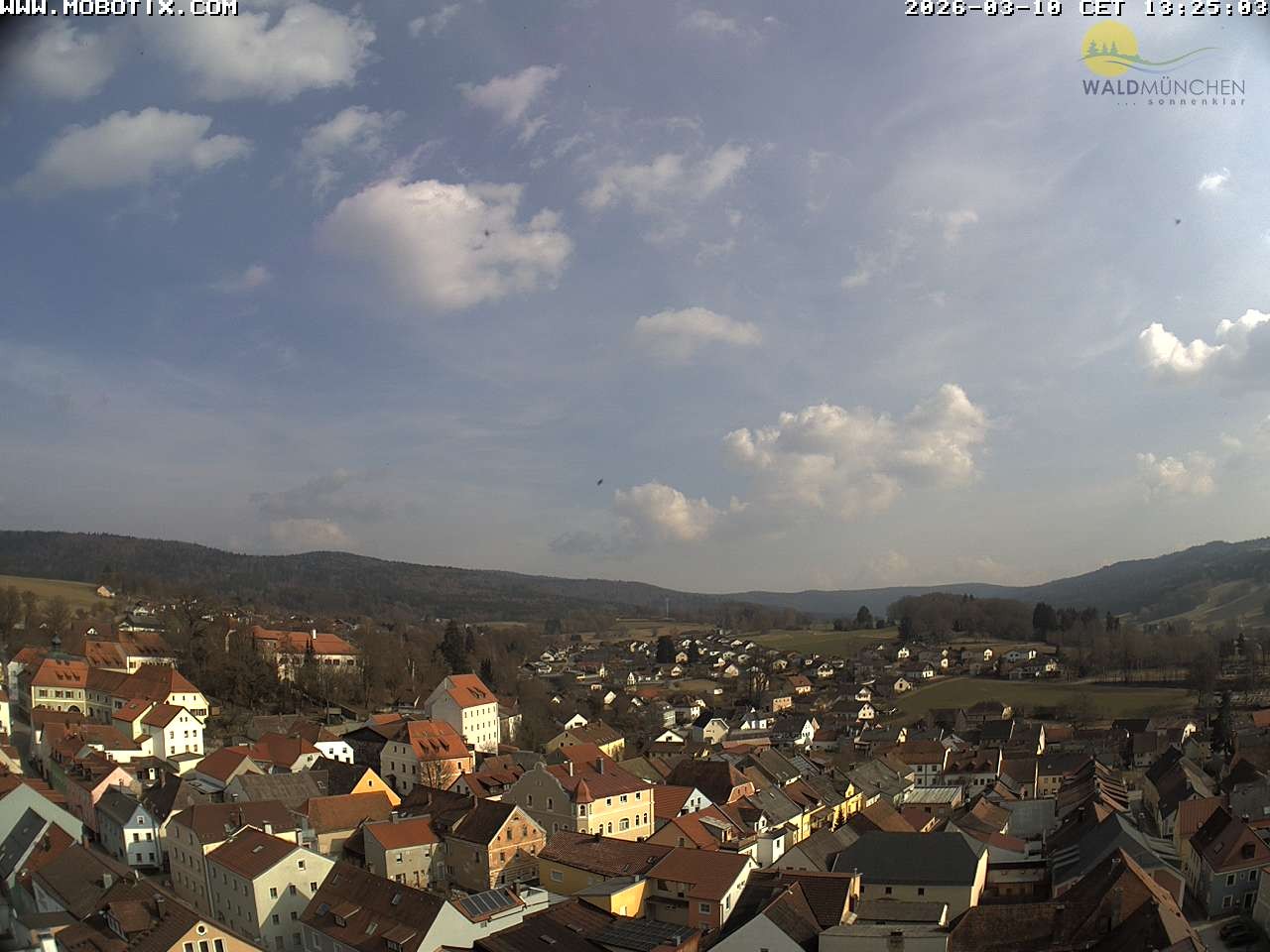 Archiv Foto Webcam Blick vom Waldmünchner Kirchturm