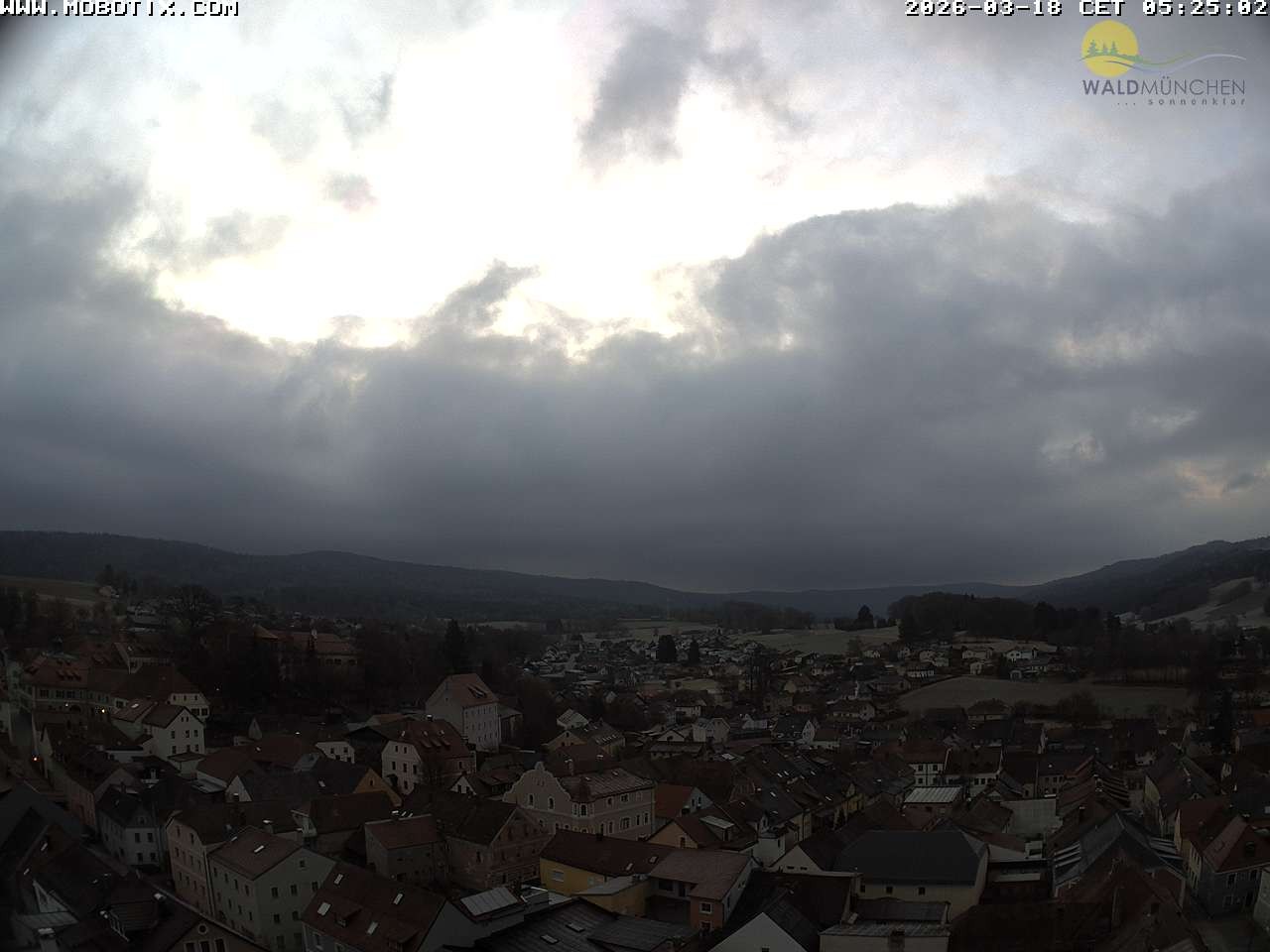 Archiv Foto Webcam Blick vom Waldmünchner Kirchturm
