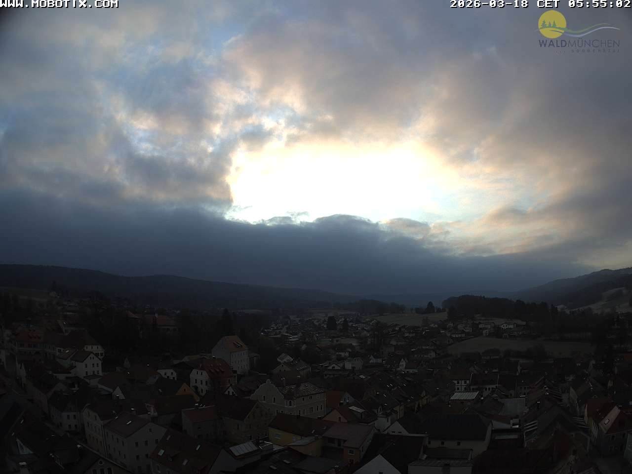 Archiv Foto Webcam Blick vom Waldmünchner Kirchturm