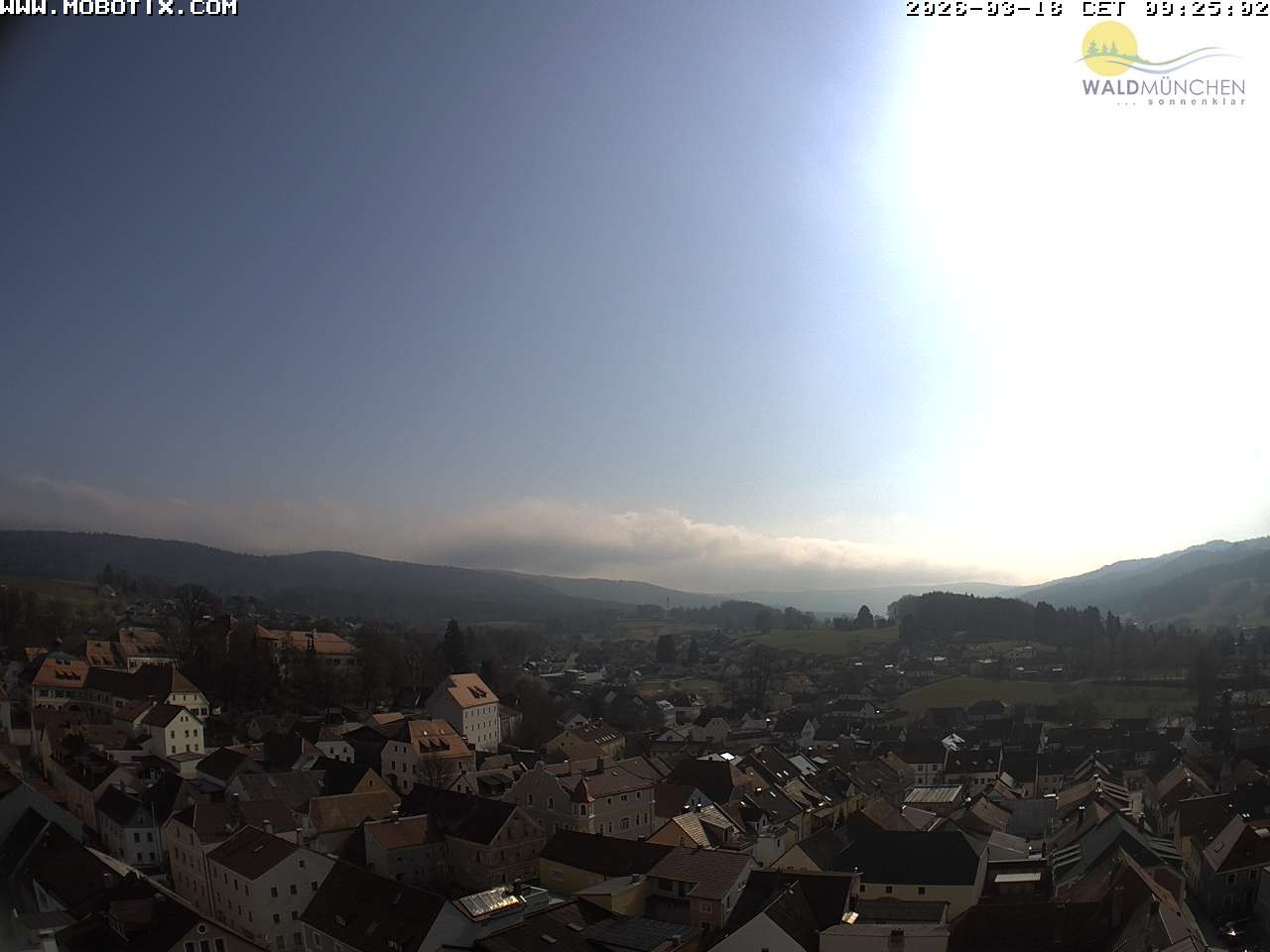 Archiv Foto Webcam Blick vom Waldmünchner Kirchturm