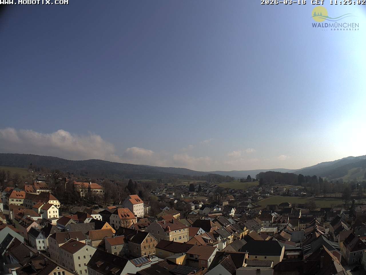 Archiv Foto Webcam Blick vom Waldmünchner Kirchturm