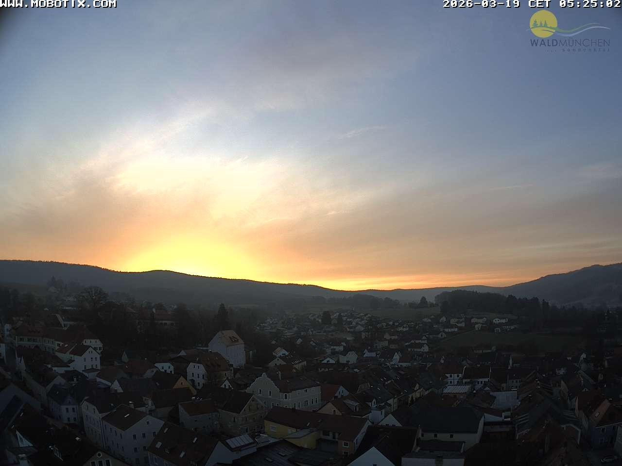 Archiv Foto Webcam Blick vom Waldmünchner Kirchturm