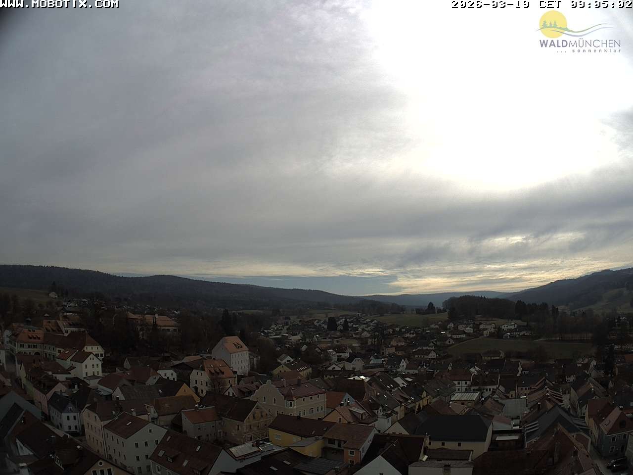Archiv Foto Webcam Blick vom Waldmünchner Kirchturm