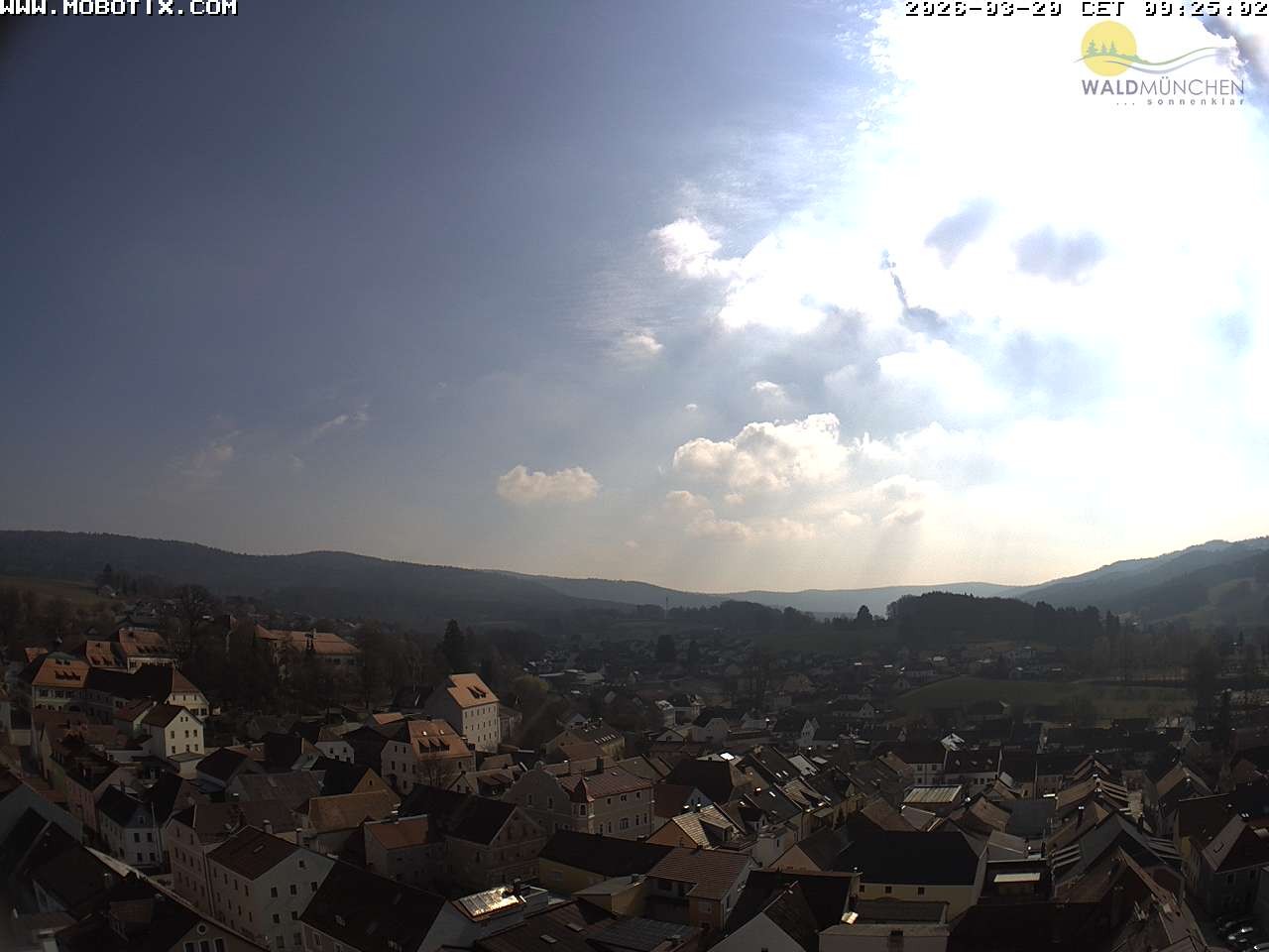 Archiv Foto Webcam Blick vom Waldmünchner Kirchturm