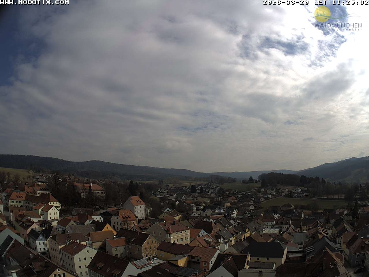 Archiv Foto Webcam Blick vom Waldmünchner Kirchturm