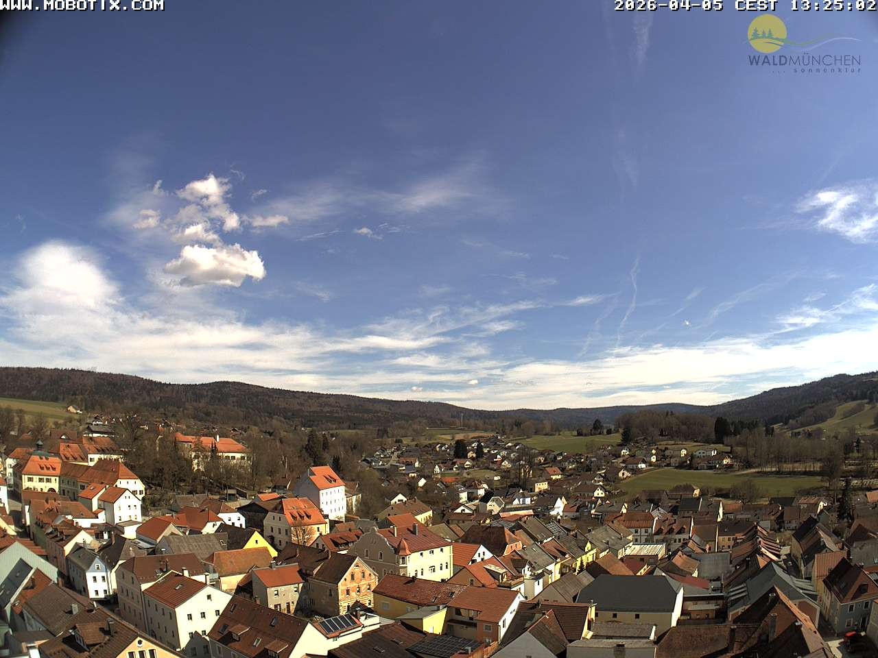 Archiv Foto Webcam Blick vom Waldmünchner Kirchturm