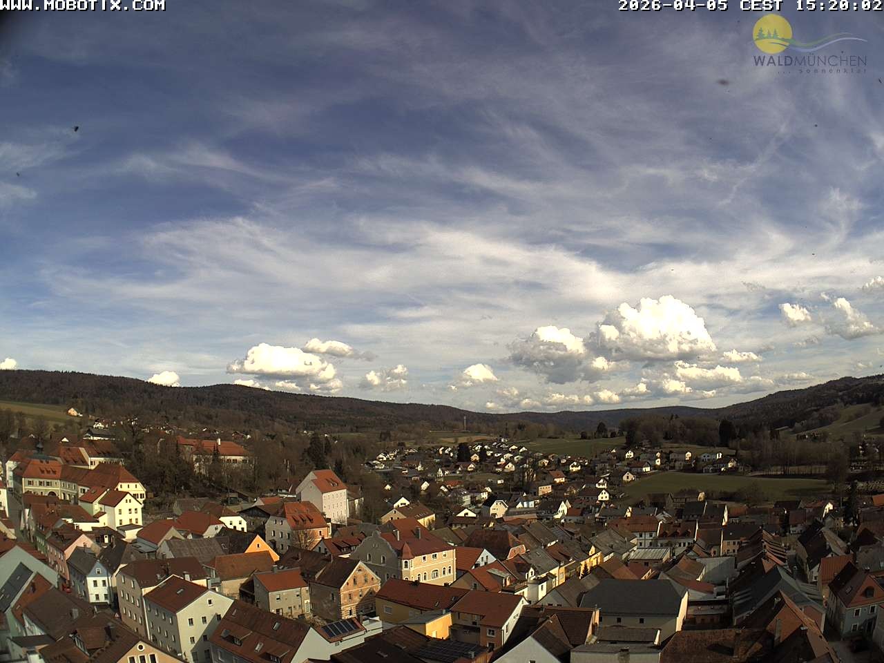 Archiv Foto Webcam Blick vom Waldmünchner Kirchturm