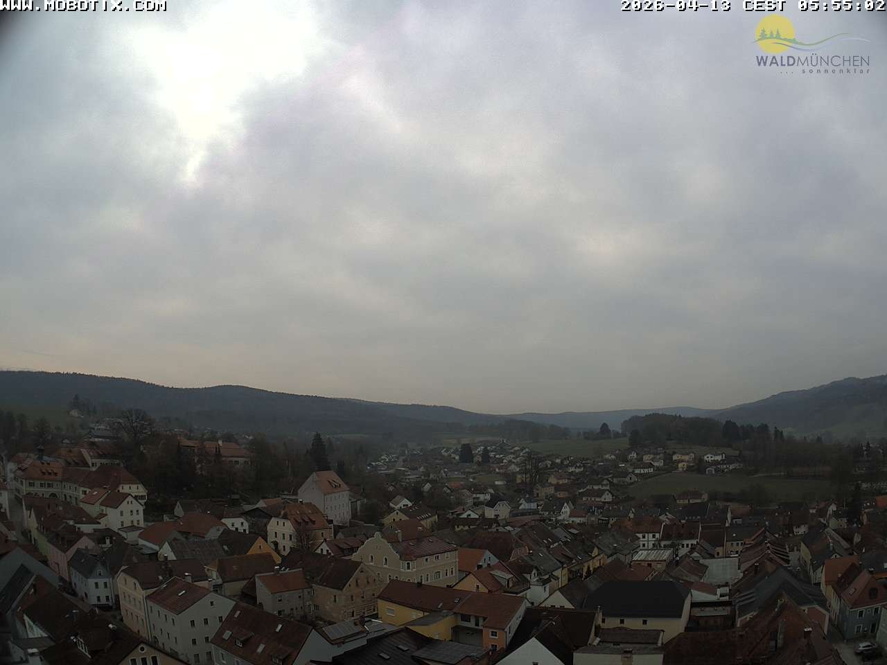 Archiv Foto Webcam Blick vom Waldmünchner Kirchturm