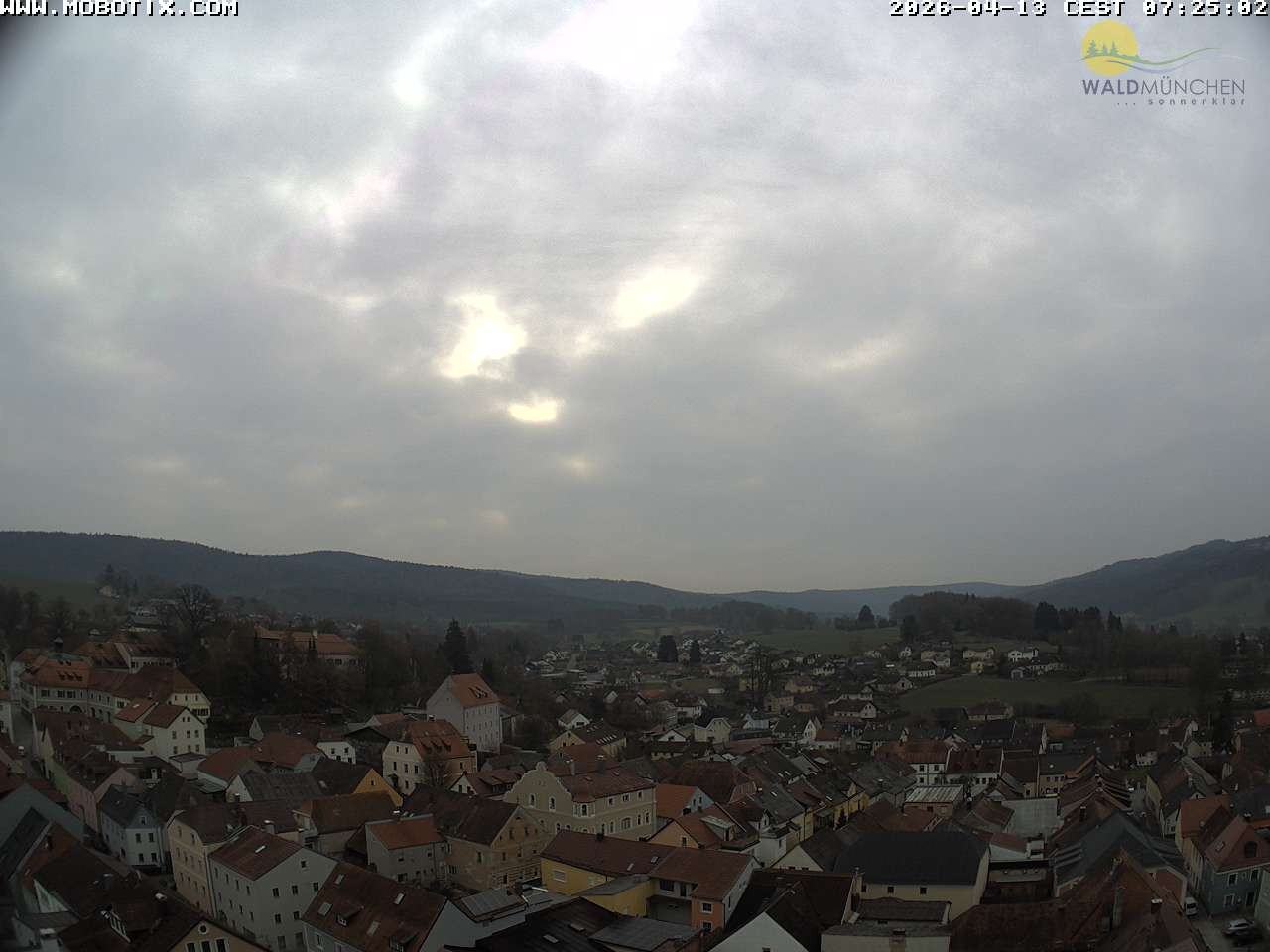 Archiv Foto Webcam Blick vom Waldmünchner Kirchturm