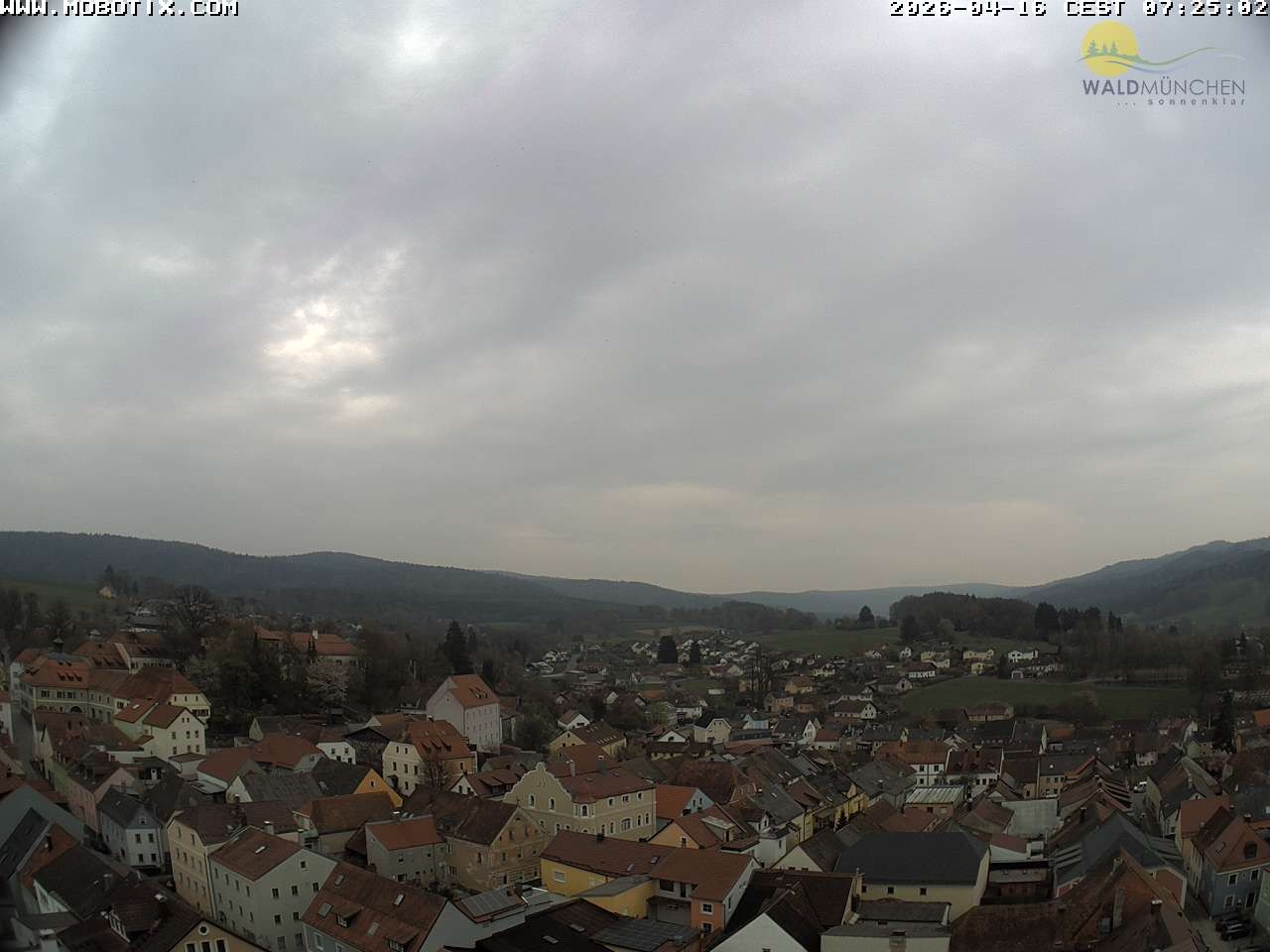 Archiv Foto Webcam Blick vom Waldmünchner Kirchturm