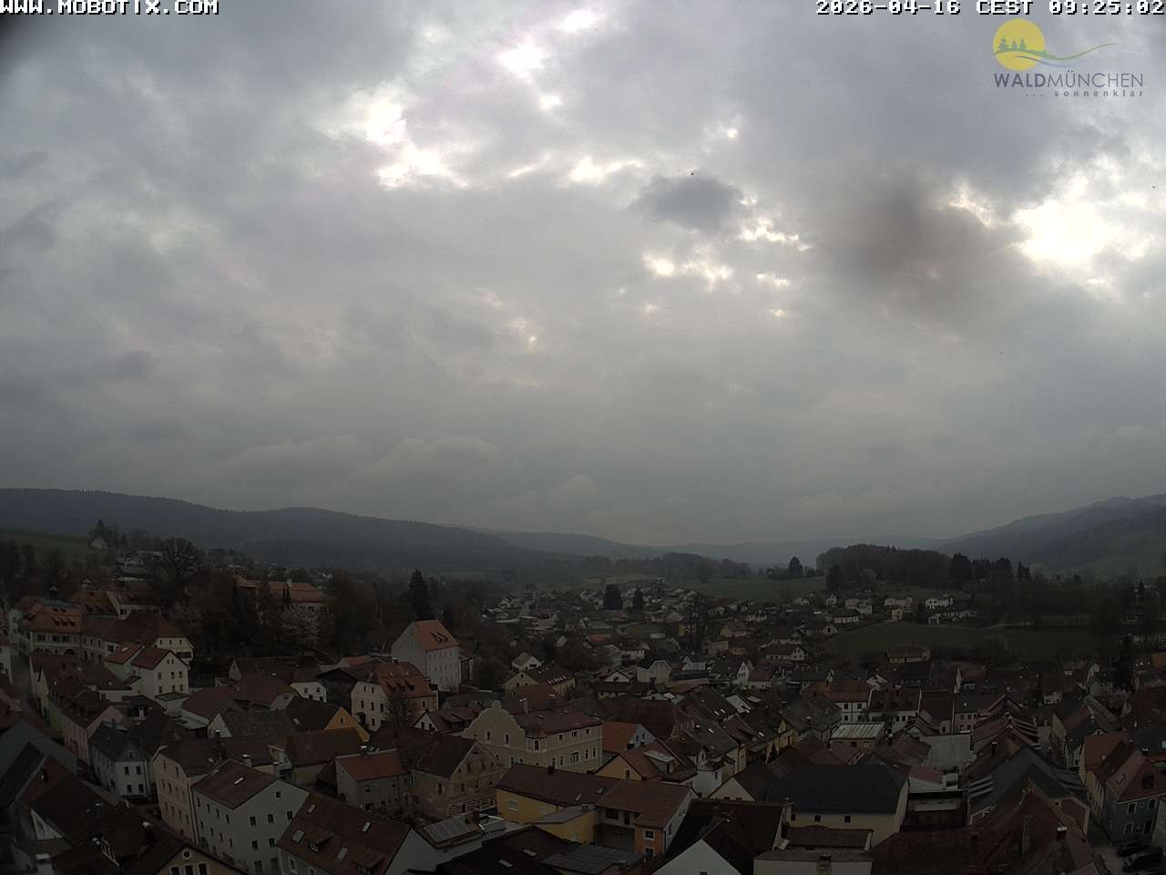Archiv Foto Webcam Blick vom Waldmünchner Kirchturm