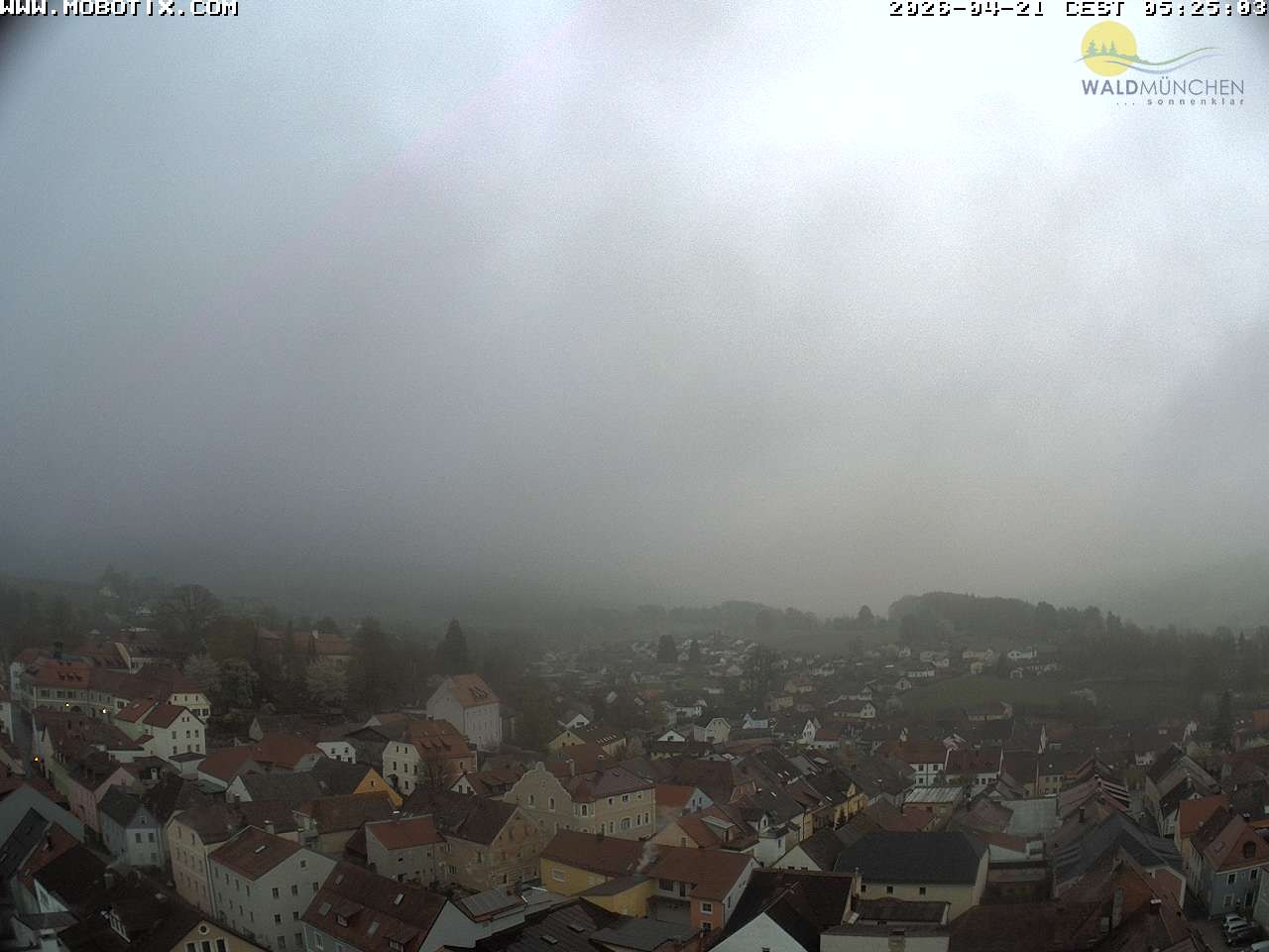 Archived image Webcam view from Waldmünchner spire