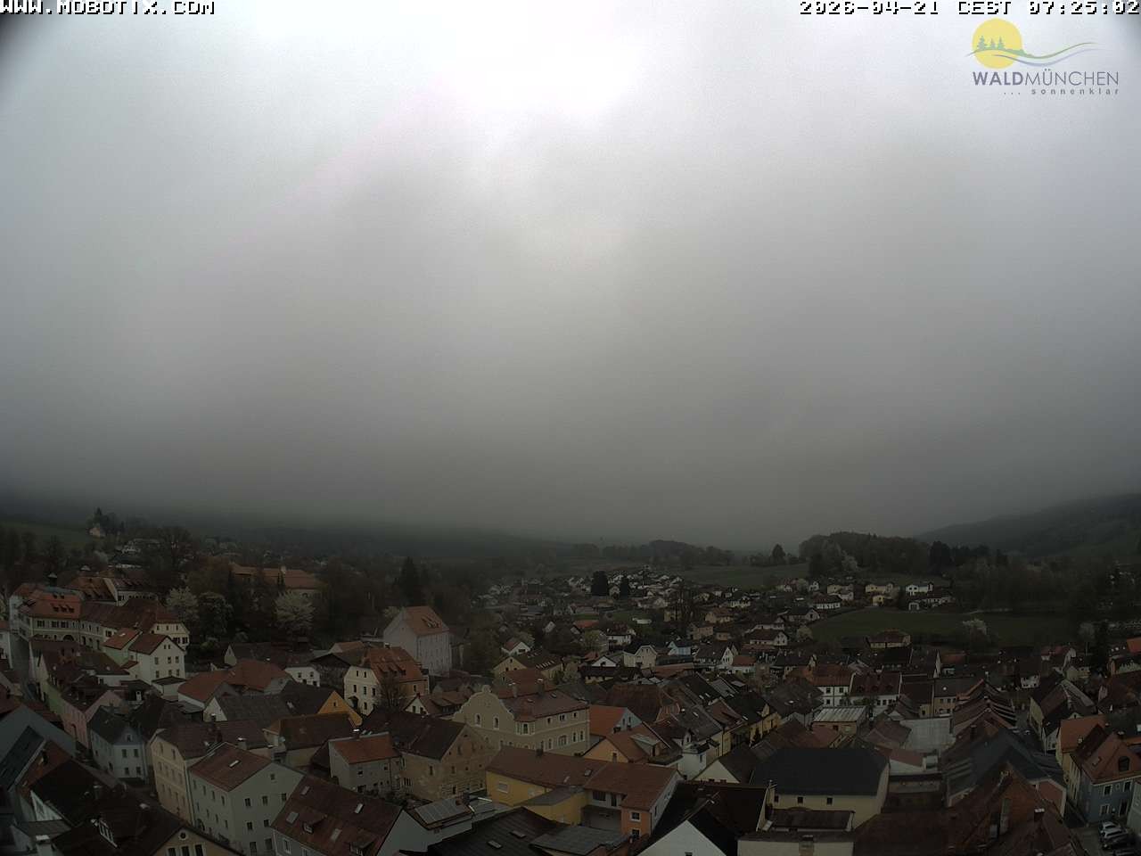 Archived image Webcam view from Waldmünchner spire