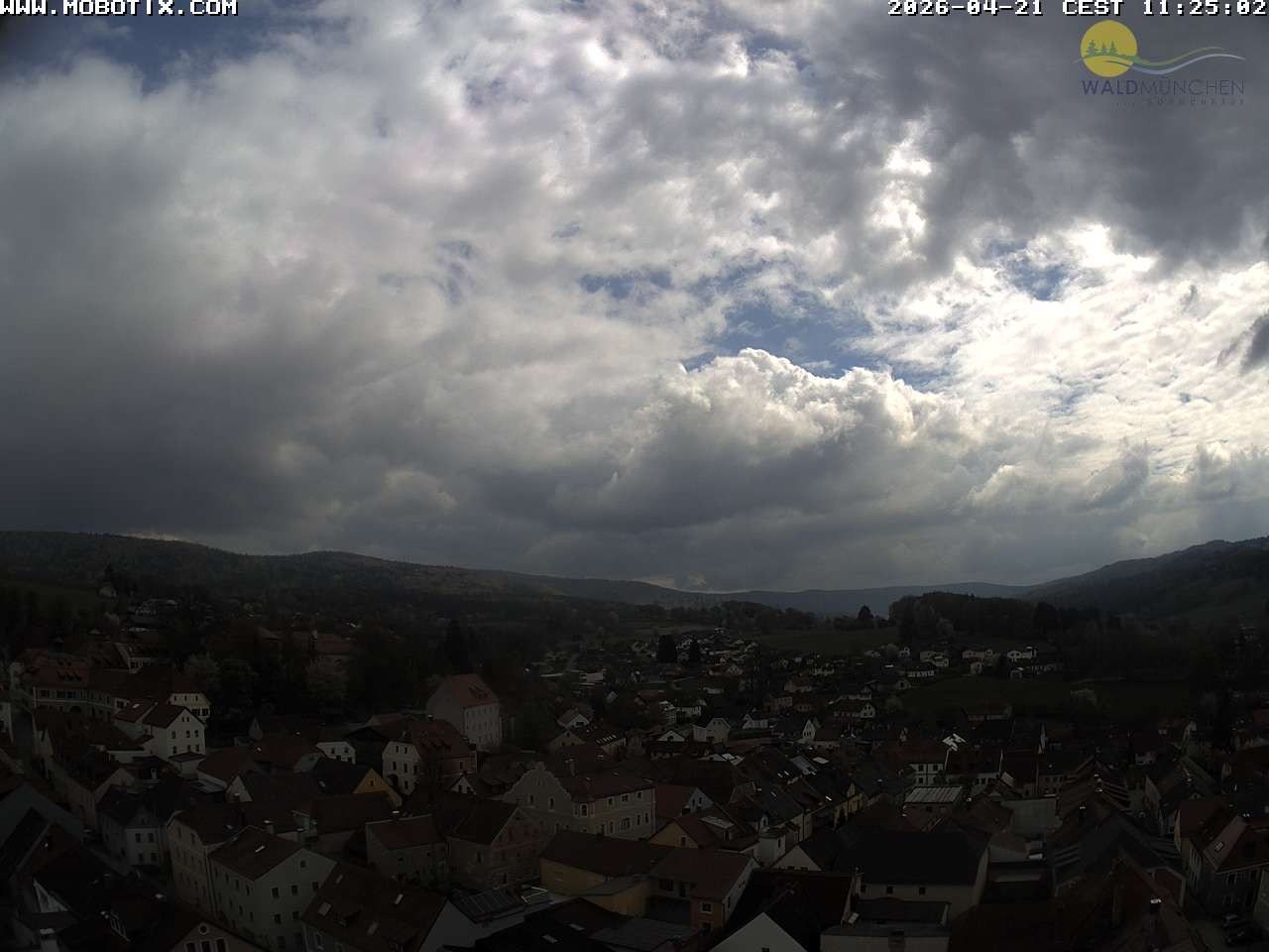 Archived image Webcam view from Waldmünchner spire