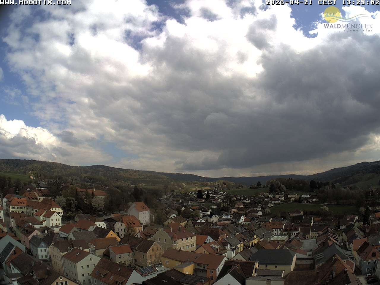 Archiv Foto Webcam Blick vom Waldmünchner Kirchturm