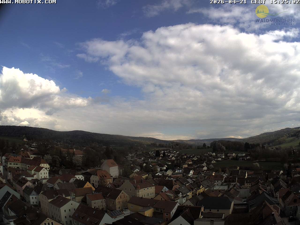 Archiv Foto Webcam Blick vom Waldmünchner Kirchturm