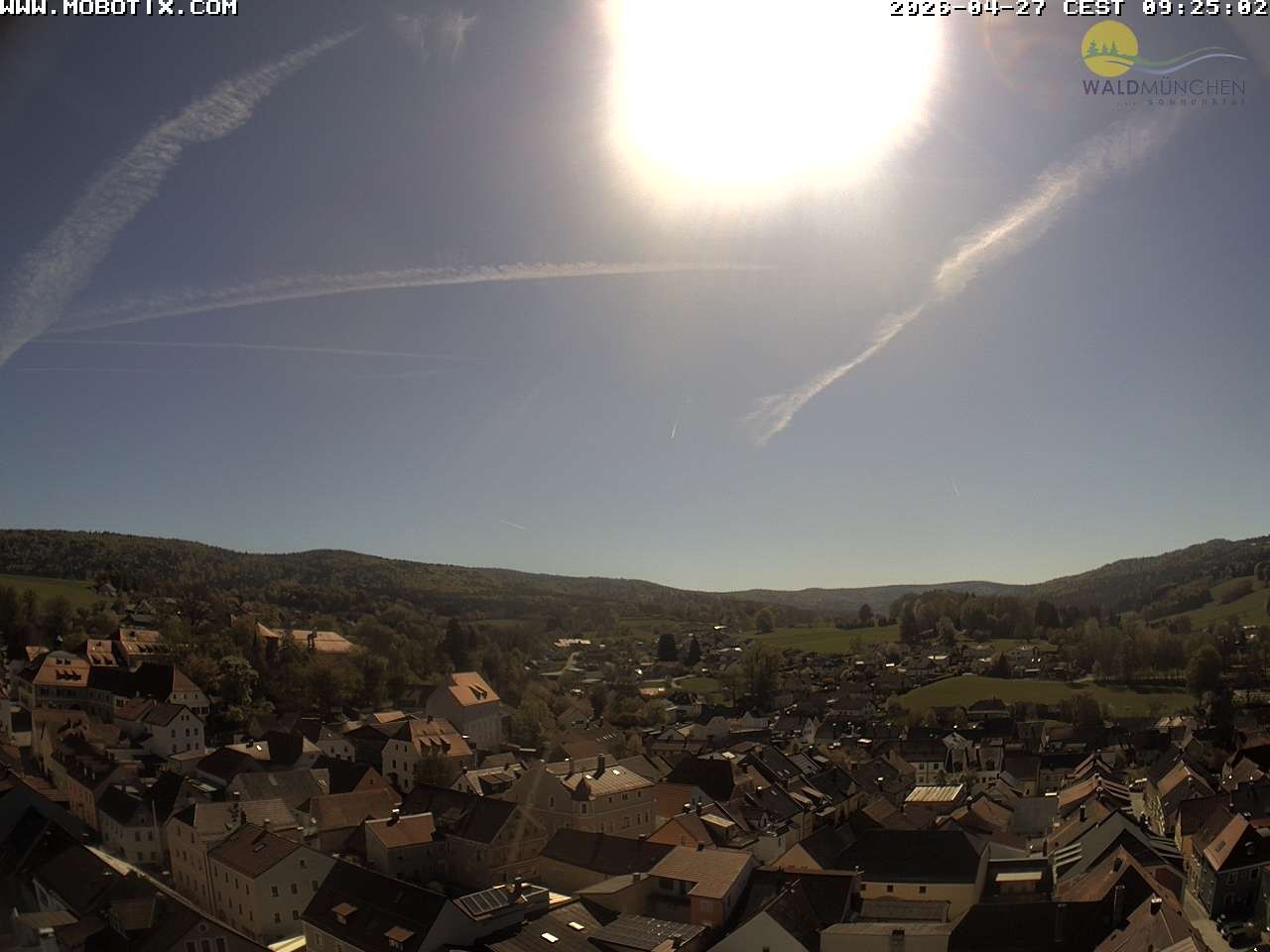 Archiv Foto Webcam Blick vom Waldmünchner Kirchturm